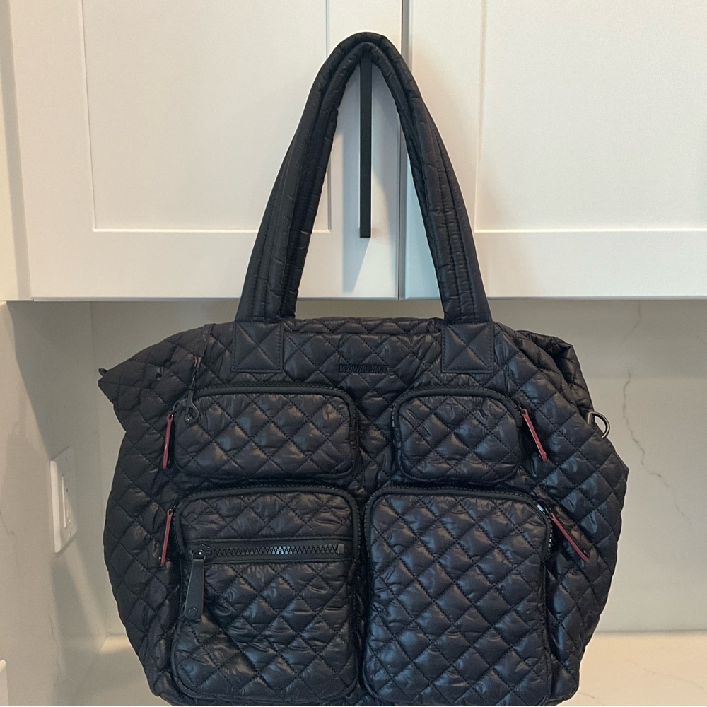 MZ WALLACE LARGE BLACK METRO TRAVEL TOTE. LIKE NEW CONDITION.